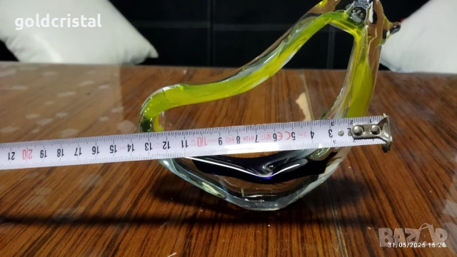 стъклена фигура птица ръчна изработка , снимка 6 - Антикварни и старинни предмети - 50499908