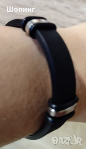 Стилна силиконова гривна, снимка 4 - Гривни - 52197275