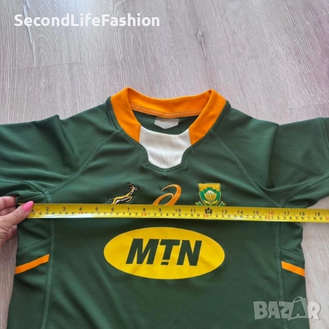 ASICS Мъжка тениска с принт на Ръгби Юниън Южна Африка 2017/2018, размер XS, снимка 4 - Тениски - 52875780