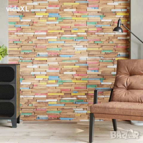 vidaXL Стенни облицовъчни панели 10 бр 1,03 м² тиково дърво масив, снимка 3 - Облицовки - 56146834