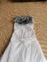 Дълга бяла рокля с панделка , снимка 1