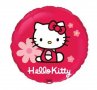 Hello Kitty Кити червен кръгъл фолио фолиев балон хелий и въздух парти рожден ден
