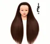 Тренировъчна глава с изкуствена синтетична коса, снимка 2