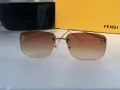 Fendi Дамски слънчеви очила правоъгълни 3 цвята с камъни, снимка 6