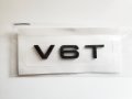 Емблема V6T V8T за калниците за Ауди - Черна/Хром, снимка 3