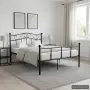 vidaXL Рамка за легло, черна, метал, 120x200 cм（SKU: 284525）, снимка 2