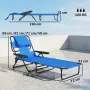 Градински шезлонг Outsunny Sun Lounger, сгъваем, снимка 6