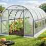 Градинска четирисегментна бяла оранжерия - 6 х 3 х 2м, снимка 8
