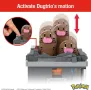 MEGA Pokémon Action 350 части сглобяема фигура Dugtrio с изскачащо движение за колекционери, HTH73, снимка 4
