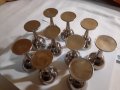 Продавам старинен антикварен швейцарски комплект от 10 броя посребрени метални чашки, снимка 10