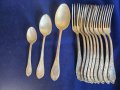 лъжички за чай / кафе, посребрени, к-т 6 броя, модел "Дубок", СССР / + прибори от този модел отделно, снимка 5