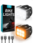 Велосипедни светлини Coicer за нощно каране, акумулаторни, супер ярки