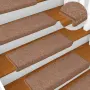 vidaXL Изтривалки за стълби, 30 бр., 65x21x4 см, кафяви, с правоъгълен кант, снимка 2