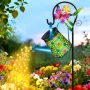 4978 Соларна градинска лампа „Вълшебна лейка“ с многоцветни LED светлини и метален статив, снимка 8