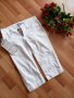 Памучни Бели панталони с камъни, снимка 1 - Панталони - 29824462