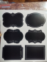 А 48 Големи Самозалепващи черни Етикети Лепенки Емблеми стикери надпис буркани кутии ръчна изработка