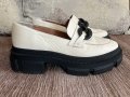 Мокасини на дебела подметка, естествена кожа, снимка 1 - Дамски ежедневни обувки - 42035001