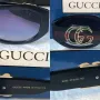 GUCCI с лого 1:1 дамски слънчеви очила елипса 2 цвята овални кръглин, снимка 3