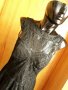 Черна къса рокля с дантела М, снимка 2