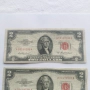 2 долара/DOLAR ,САЩ/USA/червен печат/RED seal -1953 година, снимка 3