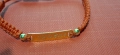 Златна гривна"тип конец" с надипис"Никол", снимка 2