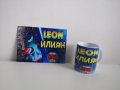 Подаръчен комплект за феновете на Leon  Brawl Stars * керамична чаша с име  * пъзел 80 части с име, снимка 1 - Коледни подаръци - 30998121