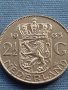 Сребърна монета 2 1/2 гулдена 1963г. Кралица Юлиана Нидерландска 29627, снимка 3