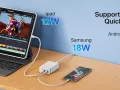 SooPii 40W USB зарядно за зареждане 4-портова USB зарядна станция с един порт QC 3.0 за множество, снимка 3