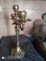 посребрен метален свещник, снимка 4