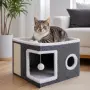 Котешка къщичка 2 в 1 с драскалка и легло, снимка 2