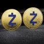 Zcash Coin / Зкеш Монета ( ZEC ) - Gold / Blue, снимка 1 - Нумизматика и бонистика - 39152371