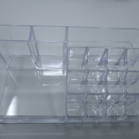 Практичен прозрачен органайзер за гримове в две части, снимка 3 - Органайзери - 44736949