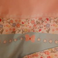 Горен чаршаф с панделки - розово-син, снимка 2 - Спално бельо - 34036042