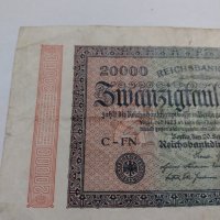 Райх банкнота - Германия - 20 000марки / 1923 година - 17986, снимка 3 - Нумизматика и бонистика - 31029947