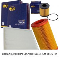 Комплект 3бр. Филтри за CITROEN JUMPER FIAT DUCATO PEUGEOT JUMPER 2.2 HDI D, снимка 1 - Аксесоари и консумативи - 31802091