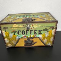 Голяма декоративна кутия за кафе. №5061, снимка 1 - Антикварни и старинни предмети - 44245155