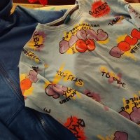 суичър + блуза 134, снимка 1 - Детски Блузи и туники - 42661601