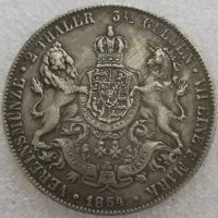 Монета Хановер 2 Талера (3 1/2 Гулдена) 1854 г Георг V, снимка 2 - Нумизматика и бонистика - 38102807