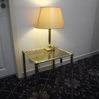 Масичка, шкавче, нощна лампа-златен обков.Дизайнерска мебел.Внос. , снимка 3 - Други стоки за дома - 31368724