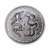 Сребро 1 oz Два дракона 2018