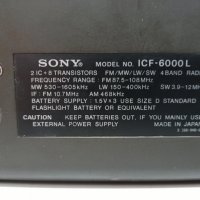 Радио Sony ICF-6000L, снимка 6 - Радиокасетофони, транзистори - 30999353