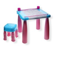 Маса + столче за рисуване Frozen, снимка 4 - Играчки за стая - 42676234