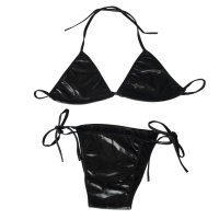 V51, Промоция, Моден бляскав бански костюм, съставен от две класически части с връзки, Секси бански, снимка 5 - Бански костюми - 40641610