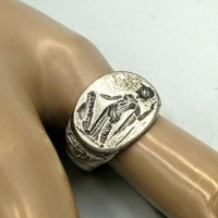 Сребърен пръстен с богинята Атина. В духа на Античността., снимка 8 - Пръстени - 36444717