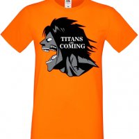 Дамска тениска Attack on Titan titans are comings,Анимация,игра,Празник,Повод., снимка 9 - Тениски - 37939089