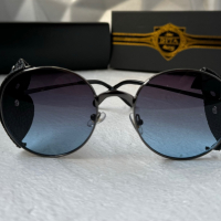 Dita 2023 мъжки дамски слънчеви очила кръгли с кожа 3 цвята, снимка 2 - Слънчеви и диоптрични очила - 44749914