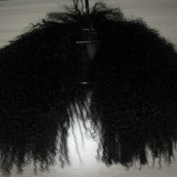 Дамска яка шал естествен косъм, снимка 5 - Шалове - 38630674