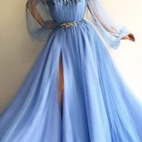 Луксозна бална рокля от тюл, снимка 1 - Рокли - 39884200