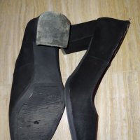 Естествен велур ,обувки на ток, снимка 3 - Дамски обувки на ток - 33940749