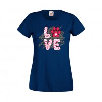 Дамска тениска Свети Валентин Dog Love 1, снимка 4 - Тениски - 35646929